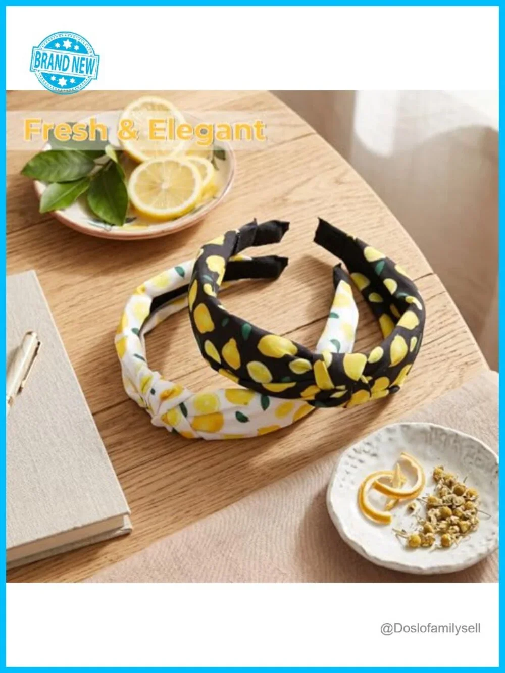 Non Slip Knotted Headbands Set of 2 Polyester Summer Hair Accessories